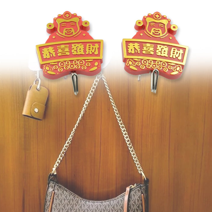 Multipurpose Self-Adhesive Hooks (2 Pc): Heavy Duty, Waterproof, Bathroom, Kitchen Your Brand