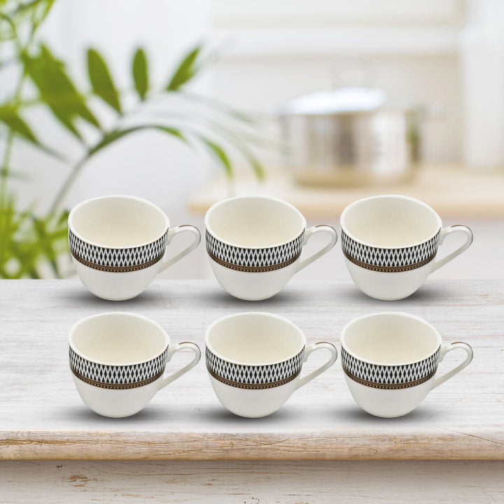 Ceramic Tea / cups and Saucer / Rakabi Set of 12 Pcs Your Brand
