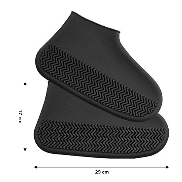 Non-Slip Silicone Rain Reusable Anti skid Waterproof Fordable Boot Shoe Cover ( Large ) Your Brand