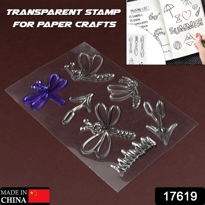 Reusable Rubber Stamp, TPR Stamp DIY Accessories Good Stamping Effect DIY Transparent Stamp Stick Repeatedly for Envelope for Diary for Invitation Letter, Photo Album Decoration for Paper Crafts (Mix Design / 1 Set) Your Brand