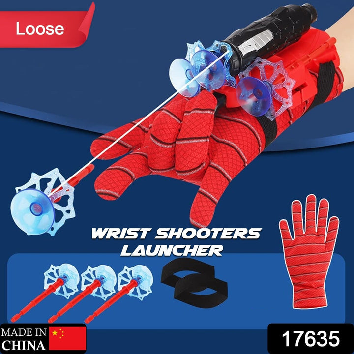 Web Shooter Toy for Kids Fans, Launcher Wrist Gloves Toys For Kids, Boys Superhero Gloves Role-Play Toy Cosplay, Sticky Wall Soft Bomb Funny Children's Educational Toys Your Brand