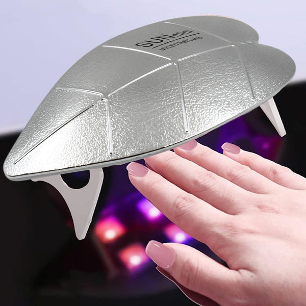 Mini Nail Lamp 6w 6 Led UV Nail Dryer with USB Cable for Gel Nail Polish Nail Art Tools for Starters Home DIY Professionals Salon Manicure (1 Pc) Your Brand