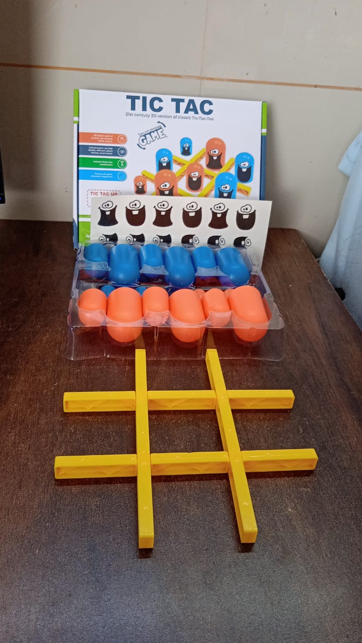 Tic-Tac-Toe Game, Gobble Game, Board Game Indoor (1 Set) - TezCart