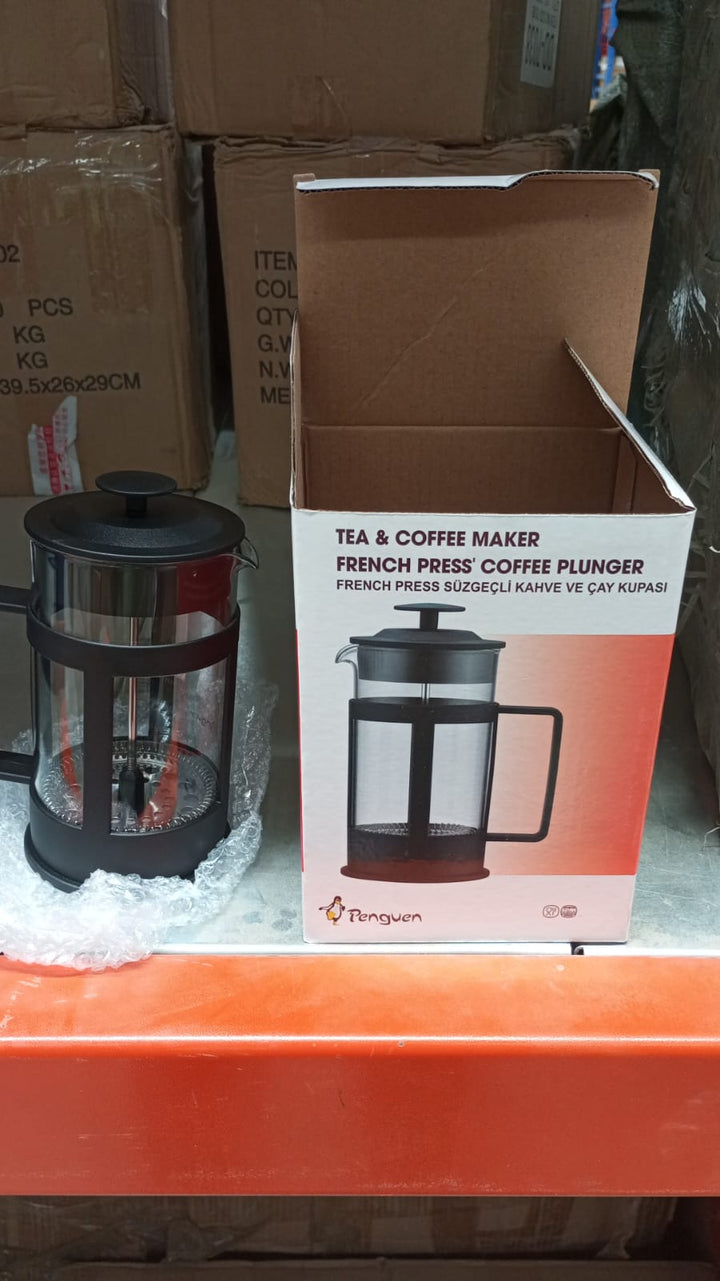 Coffee and Tea maker, Coffee Maker Glass Stainless Steel Coffee Press Glass Teapot for Camping Travel Gifts kitchen tools (Approx 350ml) Your Brand