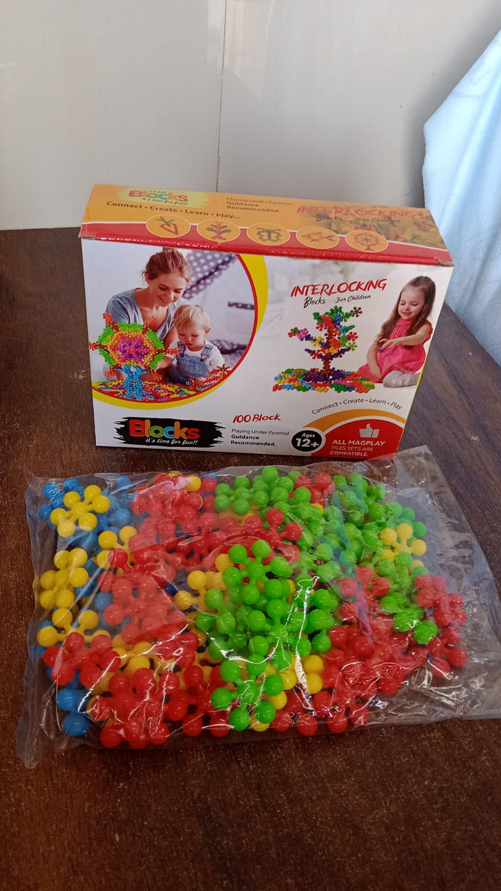 Star Shaped, Star Block Interlocking Blocks Colorful Star Building Blocks (100 Pcs Set) - TezCart