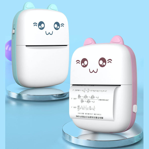 Pocket Mini Printer, Mobile Phone Bluetooth Connection Wireless Mini Thermal Printer with Android or iOS APP for Pictures, Portable Smart Printer,Contains 1 Rolls Thermal Paper, with Fast Paper Output for Photo Image - TezCart