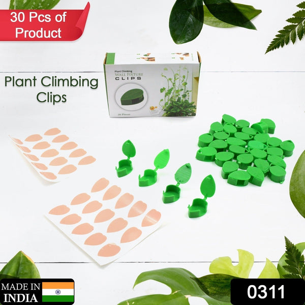 Plant Climbing Wall Fixture Clip Self-Adhesive Hook Vines Traction Invisible Stand Green Plant Clip Garden Wall Clip Plant Support Binding Clip Plants for Indoor Outdoor Decoration (30 Pcs Set) Your Brand