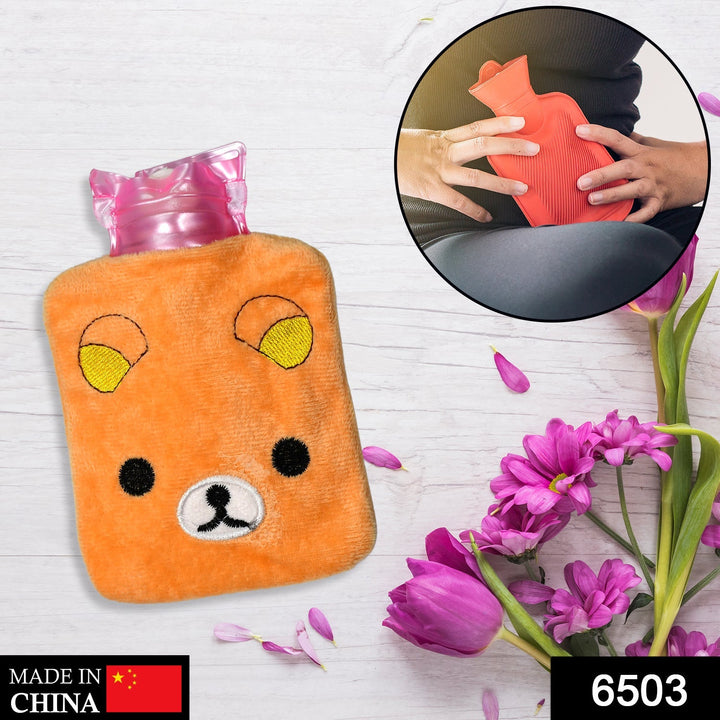 Warm Hug from a Panda: Orange Panda Hot Water Bottle for Pain Relief - TezCart