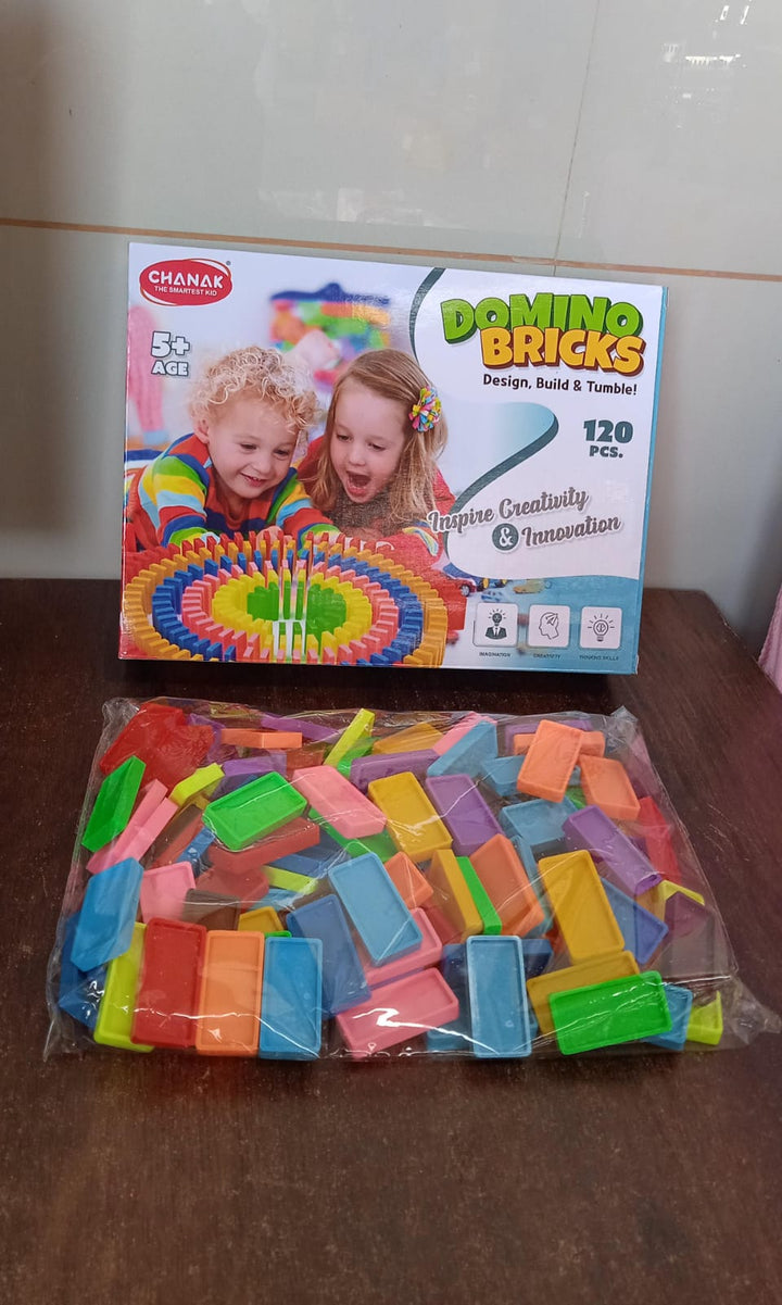 Kids 120 Domino Blocks Dominoes (120 Pcs Set) - TezCart