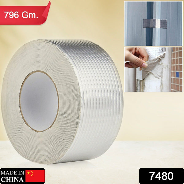 Self-Adhesive Insulation Resistant High Temperature Heat Reflective Aluminium Foil Duct Tape Roll (1 Pc 796 Gm) Your Brand