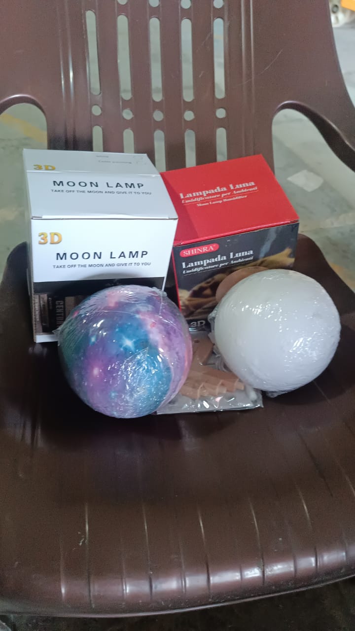 3D 2 in 1 LED Printed Moon Lamp & Aroma Diffuser (1 Pc) - TezCart