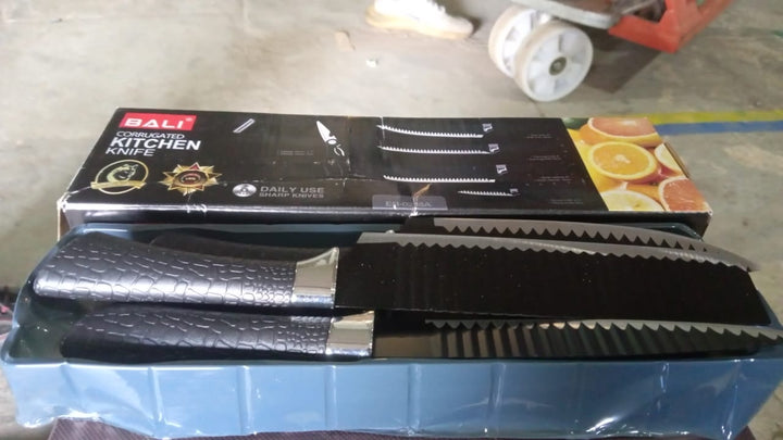 Stainless Steel Knife Set With Chef Peeler And Scissor (6 Pieces) Your Brand