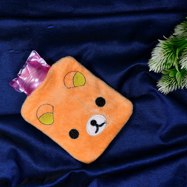 Warm Hug from a Panda: Orange Panda Hot Water Bottle for Pain Relief - TezCart