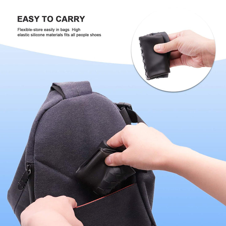 Non-Slip Silicone Rain Reusable Anti skid Waterproof Fordable Boot Shoe Cover ( Large ) Your Brand