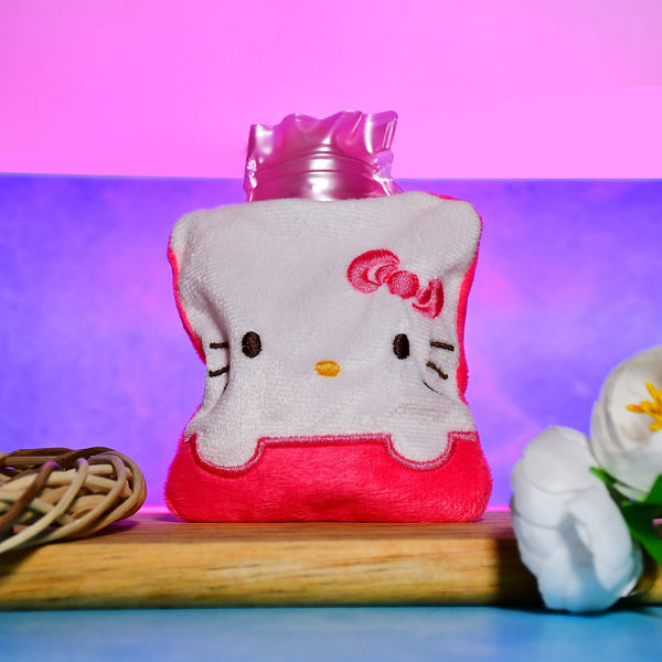 Pink Hello Kitty Small Hot Water Bag with Cover for Pain Relief Your Brand