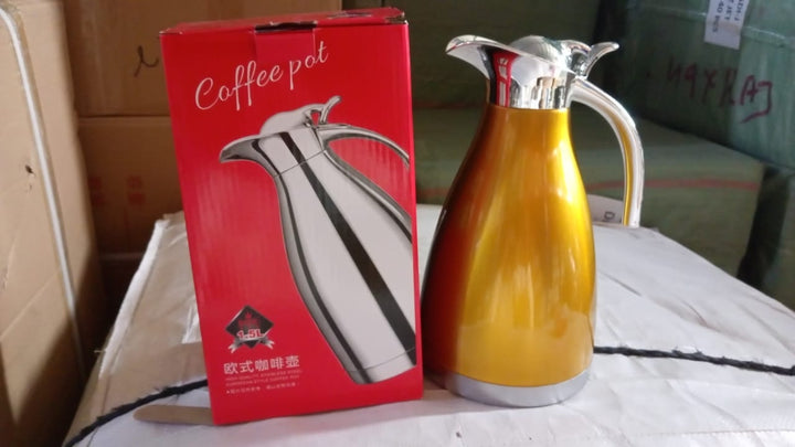 Vacuum Insulated Kettle Jug, Vacuum Insulated Thermos Kettle Jug Insulated Vacuum Flask, Vacuum Kettle Jug Stainless Steel For Milk ,Tea ,Beverage Home Office Travel Coffee (1.5 Ltr / 1Pc) Your Brand