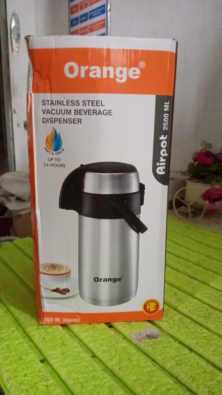 Beverage Dispenser Stainless Steel for Serving Tea and Coffee, Thermos steel (2500 ML) - TezCart