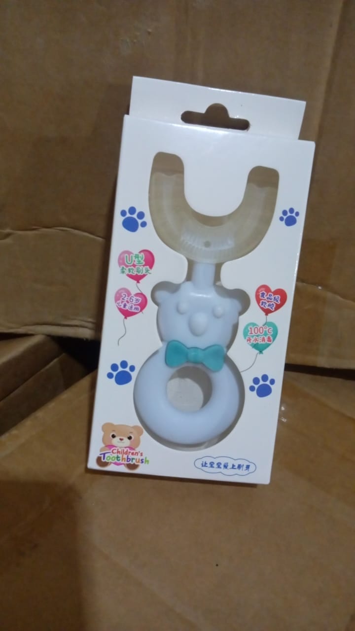 Baby Bear U-shaped Toothbrush Silicone Brush Head (1 Pc) - TezCart