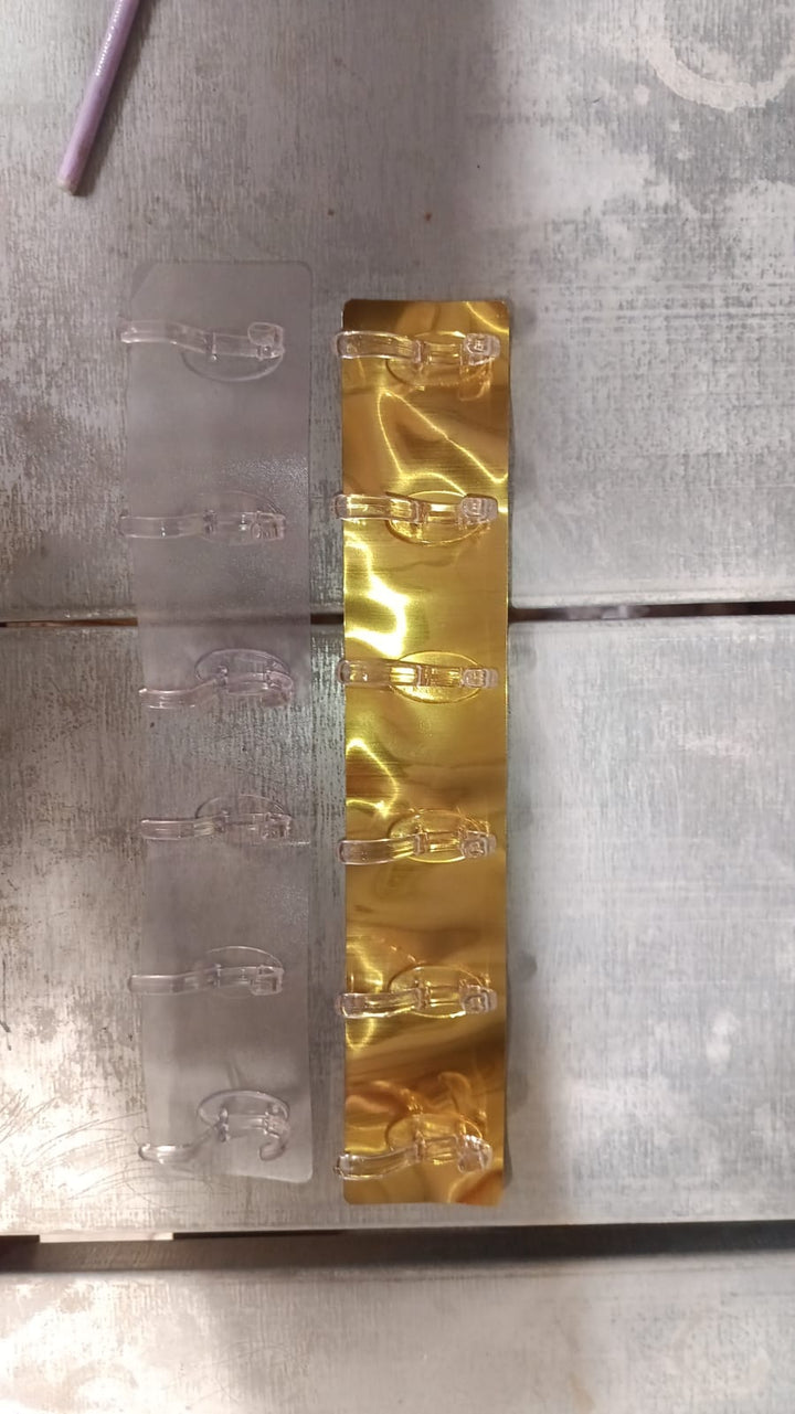 Adhesive Golden &  Transparent Heavy Duty Wall Hook - TezCart