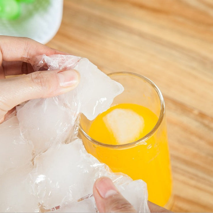 Disposable Ice Cube Bags, Stackable Easy Release Ice Cube Mold Trays Self-Seal Freezing Maker,Cold Ice Pack Cooler Bag for Cocktail Food Wine Your Brand
