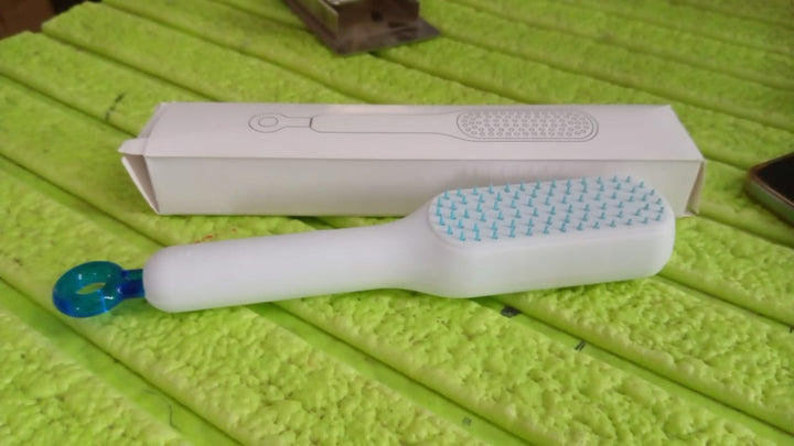 Self-Cleaning Hairbrush, Massage Comb (1 Pc / With Box) - TezCart