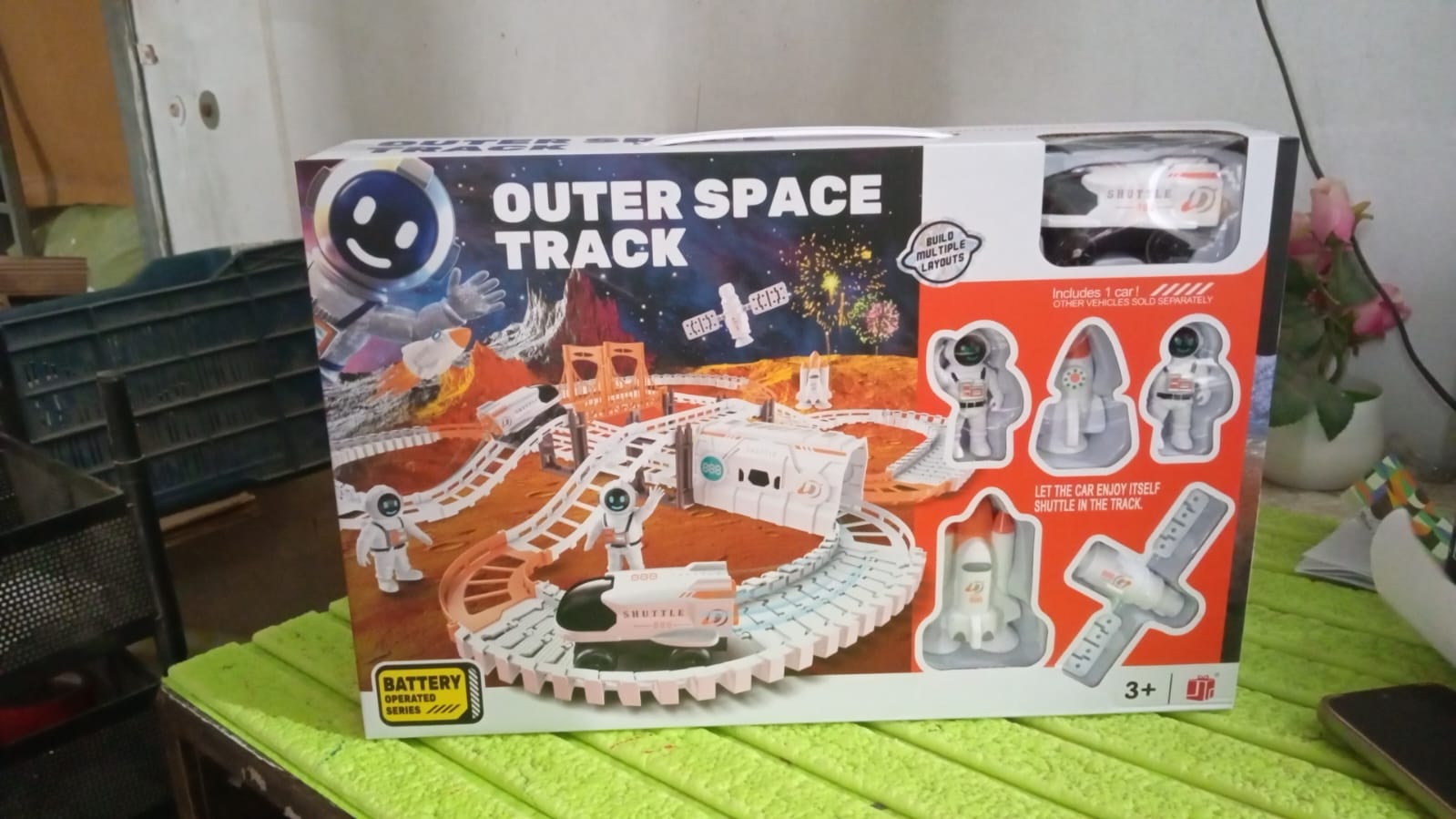 Outer Space Race Track Set for Kids Toys (1 Set) Your Brand