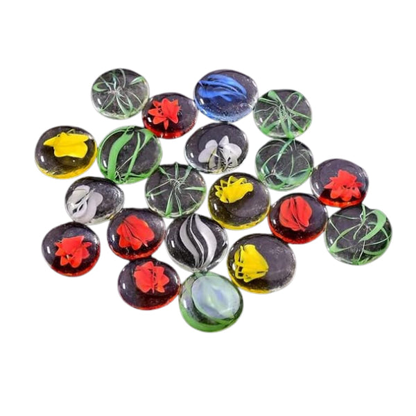 Glass Gem Stone, Flat Round Marbles Pebbles for Vase Fillers, Attractive pebbles for Aquarium Fish Tank. Your Brand