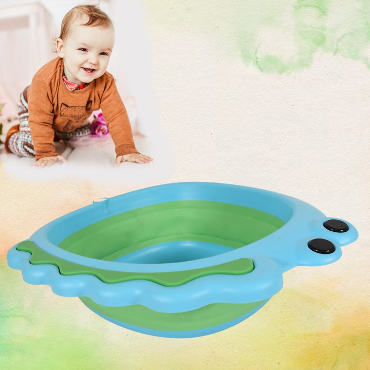 Frog Shape Wash Basin, Space Saving Multi Function Foldable Baby Wash basin Easy Clean Lightweight Thicken for Washing Face for Home (33×31Cm / 1 pc) Your Brand