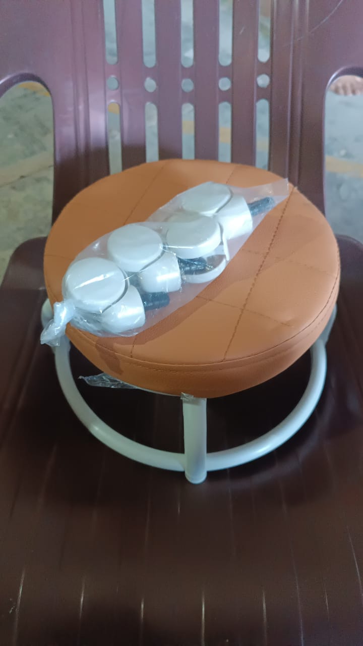 Roller Seat Stool Low Height Rolling Stool Multifunctional Small Household Movable Mini Stool Pulley Wheel Stool for Garage Home Library (1 Pc) Your Brand
