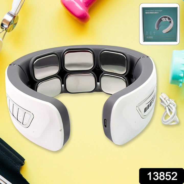 6 Heads Smart Electric Neck and Back Pulse Massager Wireless (1 Pc) - TezCart