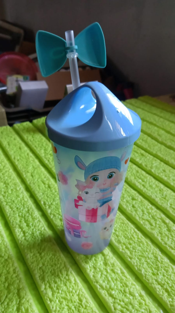Unicorn Water Bottle with Straw & Lid for Kids (With Light) Your Brand