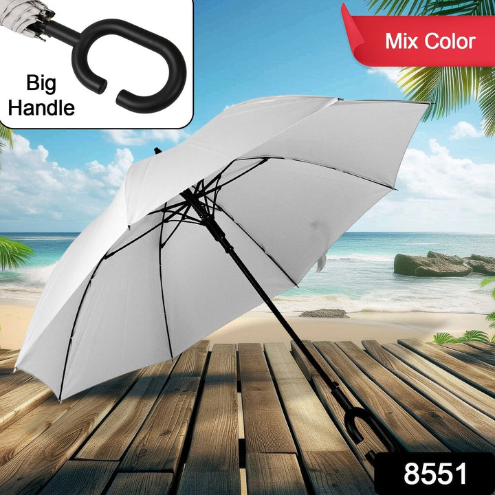 8551 Umbrella Summer Sun and Rain Protection Foldable Cute Umbrella & C-Shaped Handle || UV Protection Rain Sun Umbrella || Travel Accessories || Umbrella for Children, Girls, and Boys (1 Pc / Mix Color) - TezCart