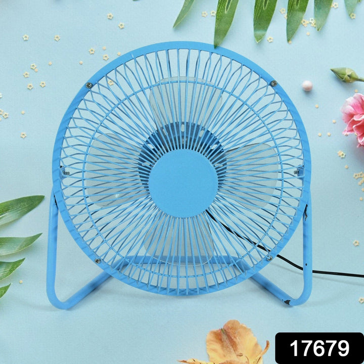 Big USB Table Desk Personal Metal Electronic Fan, Compatible with Computers, Laptops, Student Dormitory, Suitable For Office, School Use (1 Pc) Your Brand