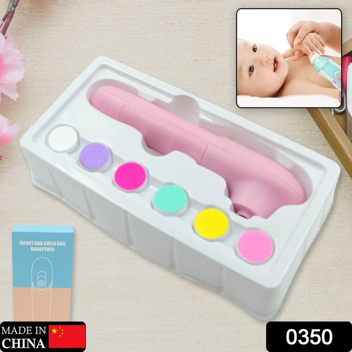 6 in1 Electric Manicure Nail Sharpener for Babies and Children Baby Nail Cutter Manicure with 6 Grinding Heads, Electric Baby Nail File Electric Nail Clipper Toddler Nail Scissors Dropshipping Your Brand