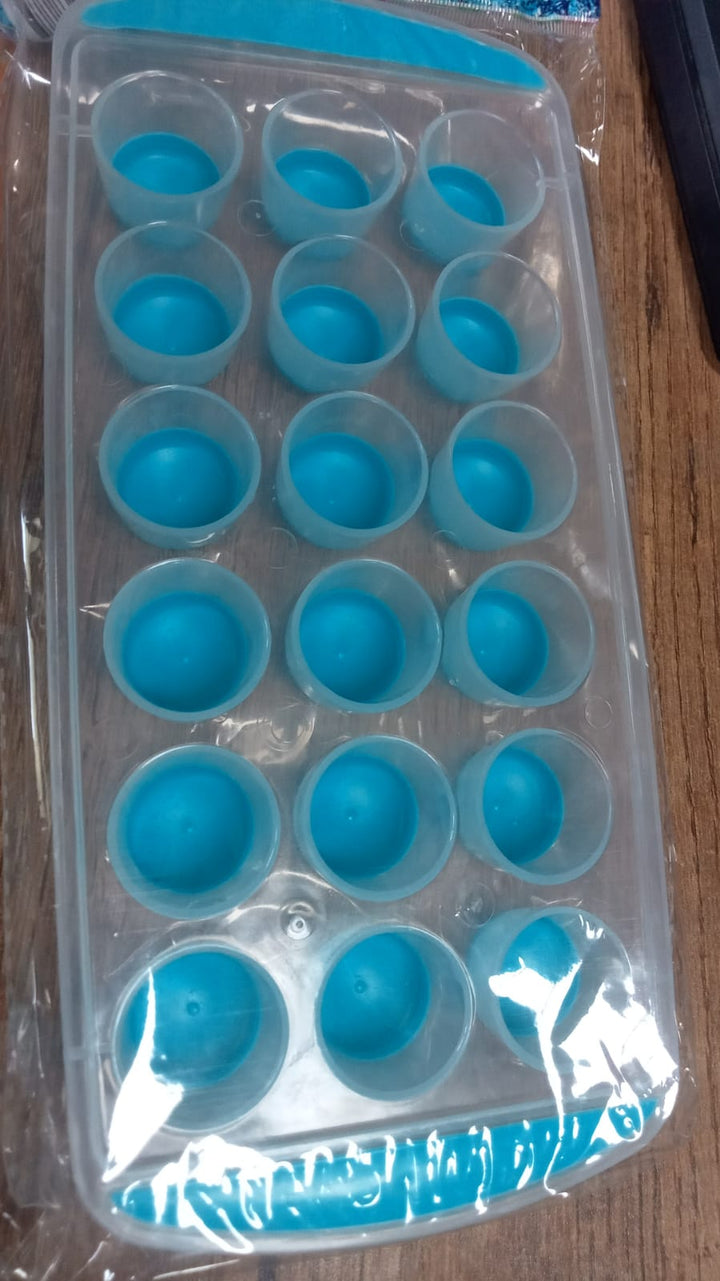 Smart Push Pop Out Round  Shape Mini Ice Cube Trays with Flexible Silicone Bottom | Round Shape Silicone Chocolate Mold Maker Ice Cube Tray Freeze Mold Your Brand