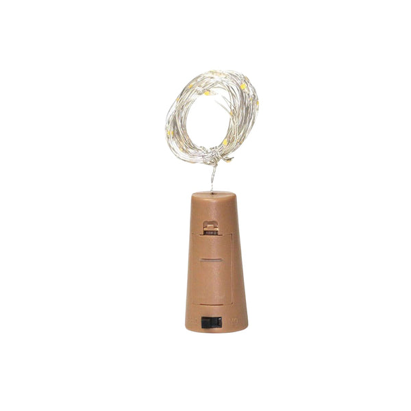 Wine Bottle Cork String Light | Multi LED / 2M Cable Length Copper Wire Battery Operated Warm white / 1 Pc) Your Brand