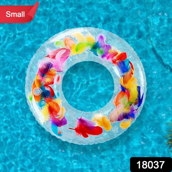 Swim Ring, For children, Conveniently Portable, Feathers, Swimming Ring, For Water Play, For Beaches, Swimming, Summer Vacation (1 Pc) Your Brand
