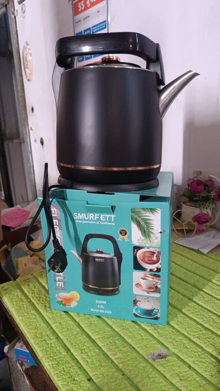 Stainless Steel Electric Kettle 2000 Watt (6 Ltr.) - TezCart