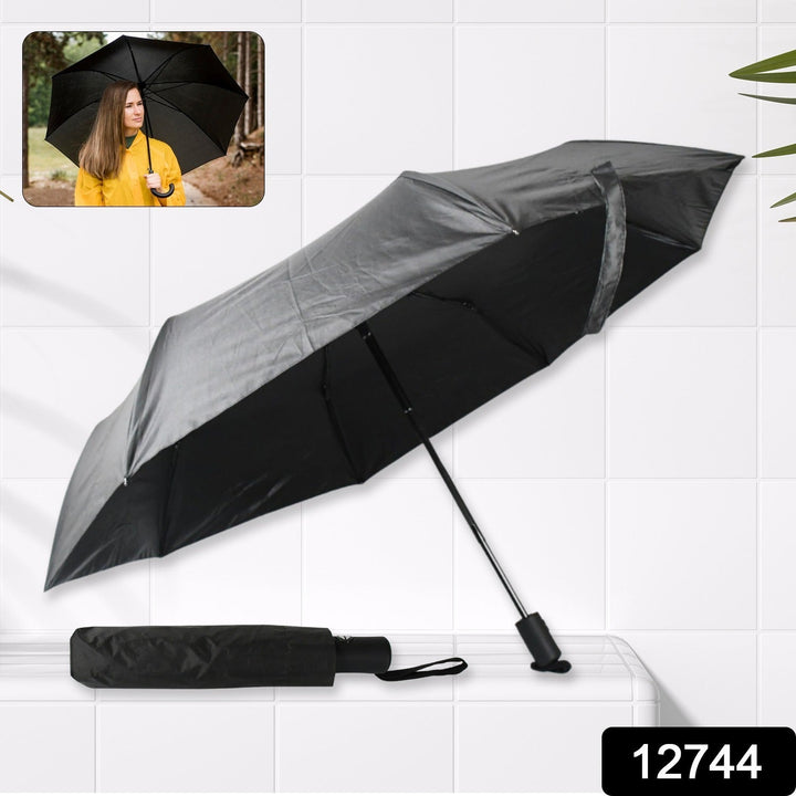 2 Fold Manual Open Umbrella| Windproof, Sunproof & Rainproof with Sturdy Steel Shaft & Wrist Straps | Easy to Hold & Carry | Umbrella for Women, Men & Kids Your Brand
