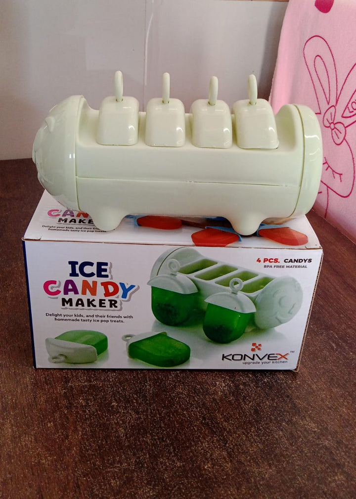 Plastic Ice Candy Maker 4 Compartment / Grid Kulfi Candy (1 Pc) - TezCart