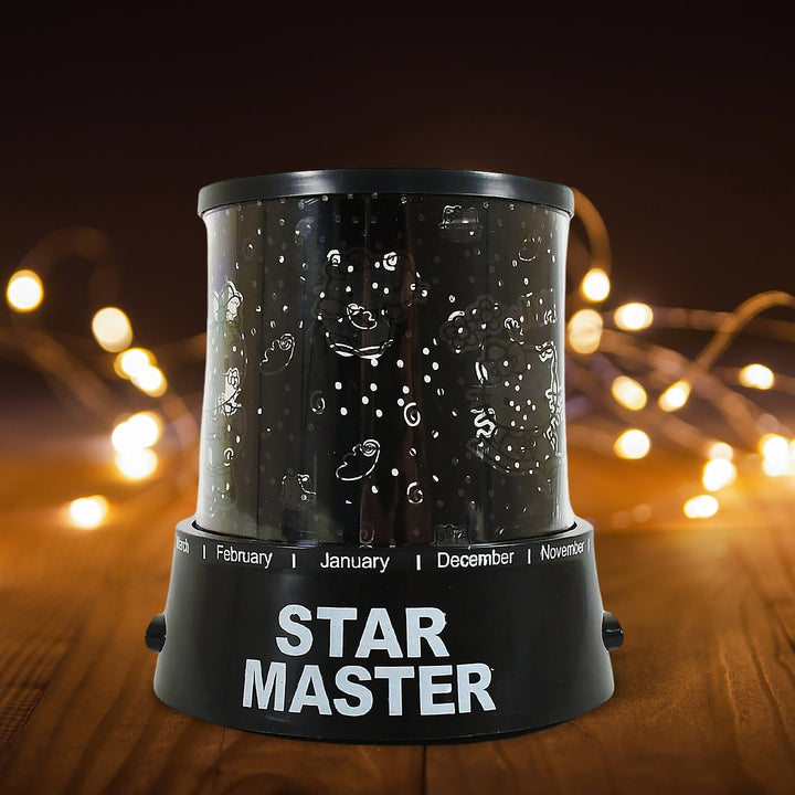 LED Projector Night Light Amazing Lamp, 3 Battery operated lamps, Rotation With the music Function, Master for Kids Bedroom Home Decoration Night Romantic Gift (Battery Not Included / 1 pc) Your Brand