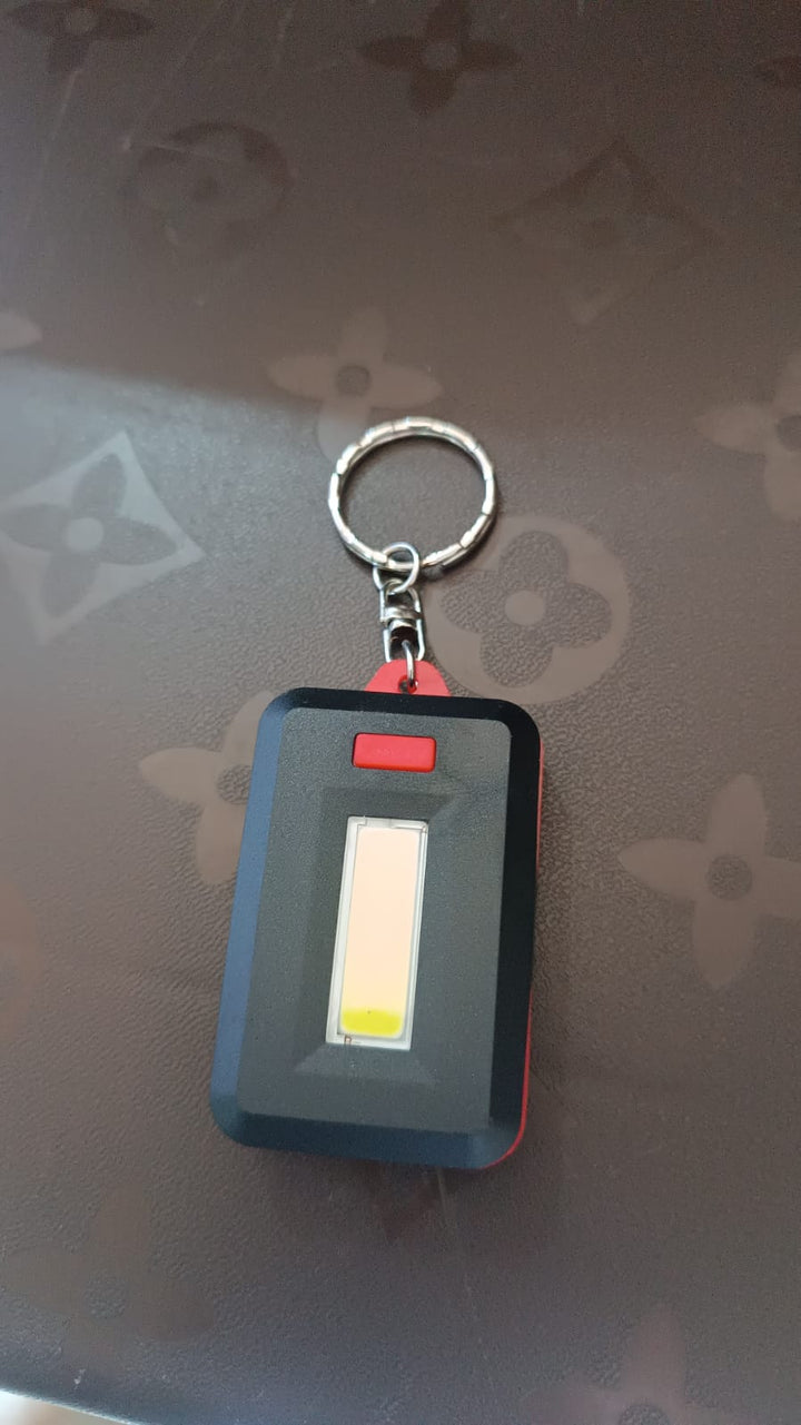 LED Keychain COB Light with Hook & Loop Sticker. 3 Light Modes (1 Pc / Battery Not Included) your brand
