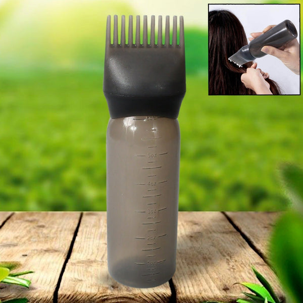 Comb Applicator Bottle, Hair Oil Applicator Bottle for Hair Dye Bottle Applicator Brush with Graduated Scale, Professional Brush Applicator Comb Hairdressing Coloring Styling Tool (1 Pc) Your Brand
