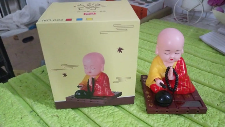 Solar Powered Sitting Buddha Statue,  Moving Head and Hand (1 Pc / Big) - TezCart