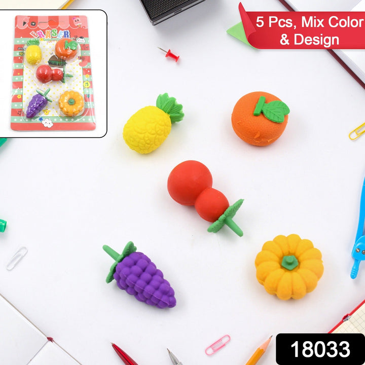 3D Mix Design Fancy & Stylish Colorful Erasers, Mini Eraser Creative Cute Novelty Eraser for Children Different Designs Eraser Set for Return Gift, Birthday Party, School Prize (1 Set) Your Brand