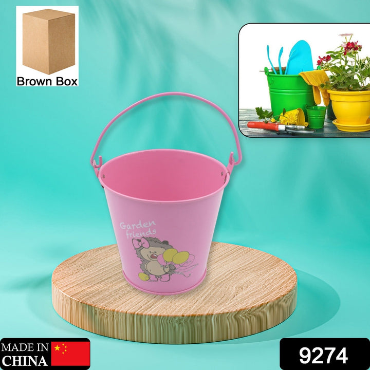 Small Metal Buckets with Handles, Bucket Plant Kids Pot Plant Succulents Metal Flower Bucket Metal Bucket Ice Bucket Metal Succulent Flower Pot Creativity (1 Pc) Your Brand