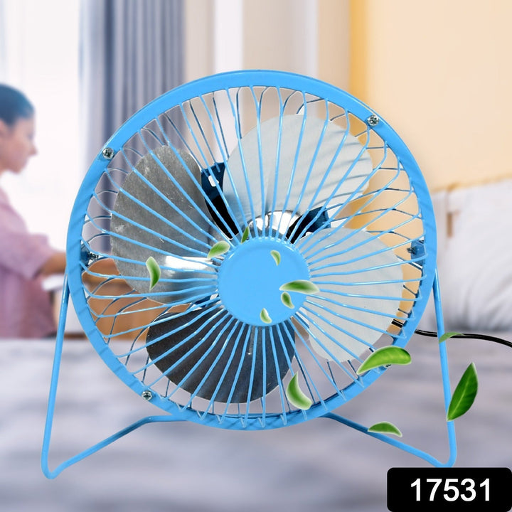 USB Table Desk Personal Metal Electronic Fan, Compatible with Computers, Laptops, Student Dormitory, Suitable For Office, School Use (1 Pc) Your Brand