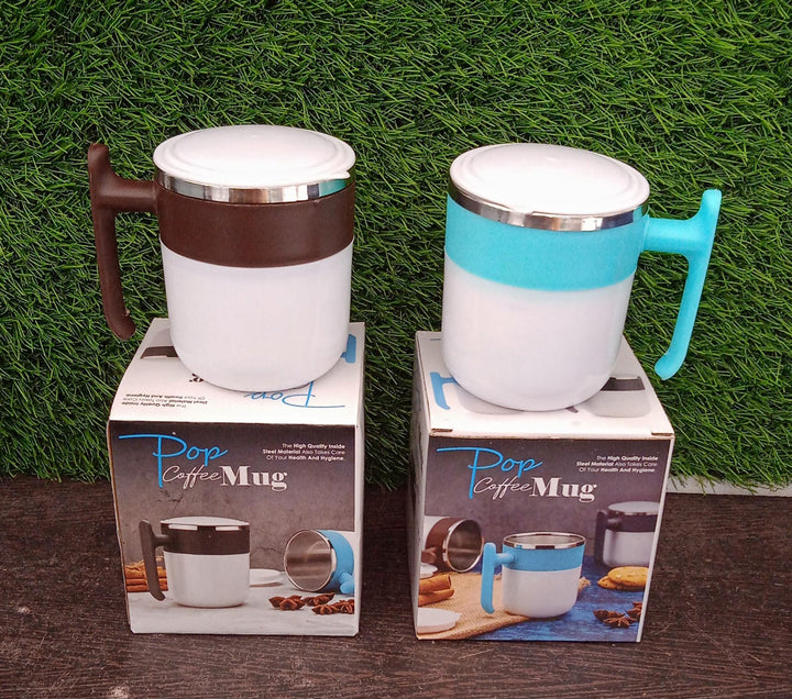 Stainless Steel Lid Cover Hot Coffee/Tea Mug Hot Insulated Double Wall Stainless Steel, Coffee and Milk Cup with Lid - Coffee Cup (1 Pc ) Your Brand