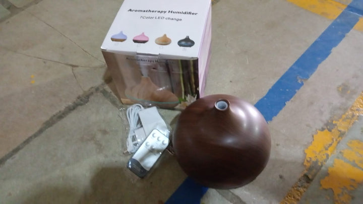 Aromatherapy Humidifier with 7 Colourful LED Light Change (500 ML Capacity / With Remote) - TezCart