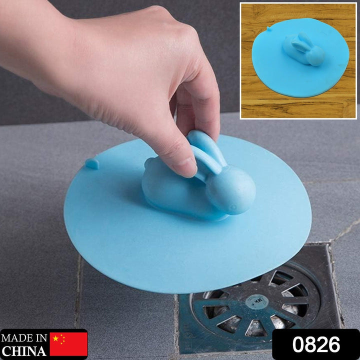 Drain Cover, Water Stopper, Tank Stopper, Rabbit Silicone, Odor Resistant, Drain Lid Shower Drain Cover Shower Plughole Cover Sink Strainer Silicone Bath Drain Cover Kitchen Sink Accessories Bathtub Kitchen Bathroom (1 Pc ) Your Brand